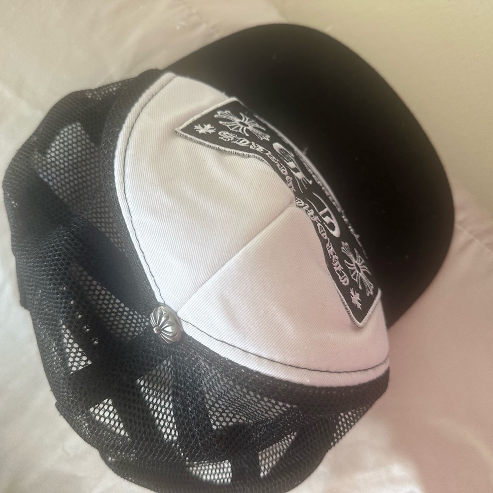 Chrome hearts Black and White Trucker Hat